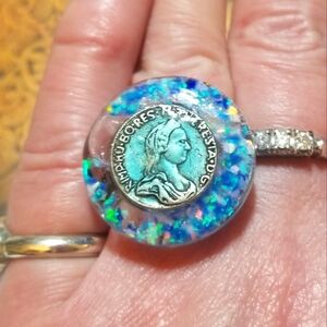 FLOATING OPALS MzMax Resin Designs Ring